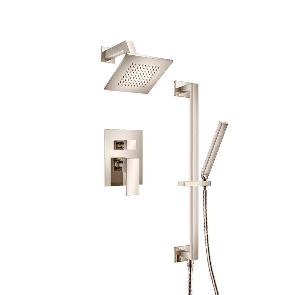 Isenberg By Flusso - Two Output Shower Set With Shower Head, Hand Held And Slide Bar - Polished Nickel PVD