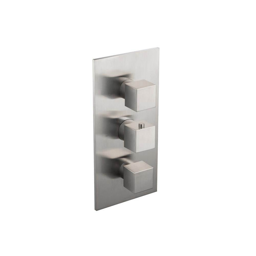 Isenberg By Flusso - 3/4'' Thermostatic Valve & Trim - 4 Output - Brushed Nickel PVD