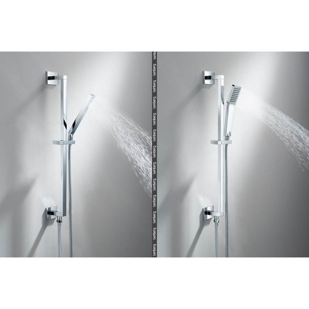 Shower Slide Bar With Integrated Wall Elbow