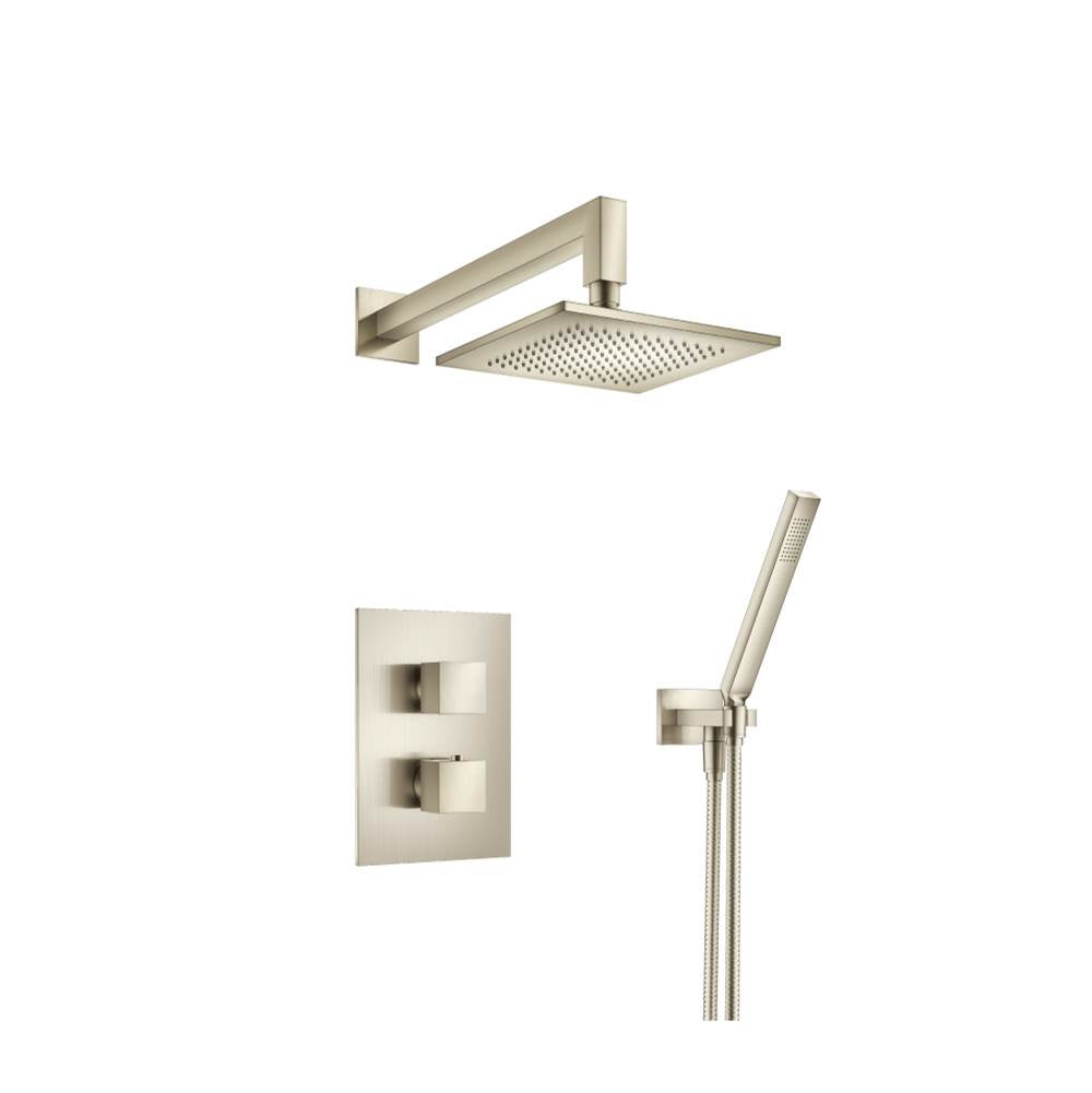 Isenberg By Flusso - Two Output Shower Set With Shower Head And Hand Held - Brushed Nickel PVD