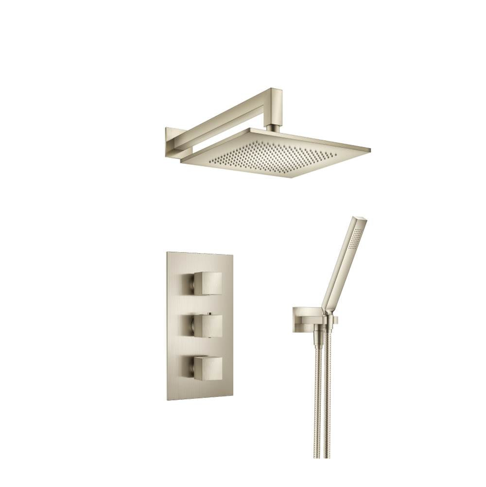 Isenberg By Flusso - Two Output Shower Set With Shower Head And Hand Held - Brushed Nickel PVD