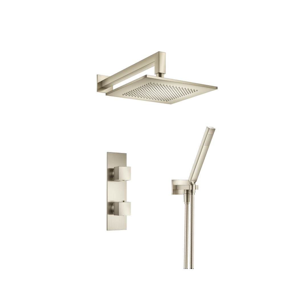 Isenberg By Flusso - Two Output Shower Set With Shower Head And Hand Held - Brushed Nickel PVD