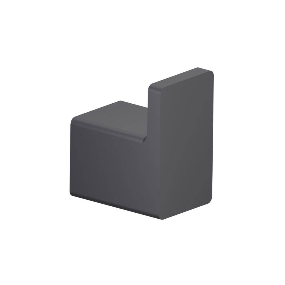 Isenberg By Flusso - Brass Bathroom Towel / Robe Hook - Dark Grey