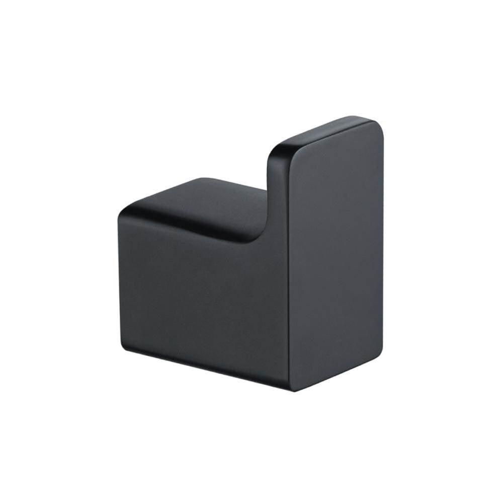 Isenberg By Flusso - Brass Bathroom Towel / Robe Hook - Matte Black