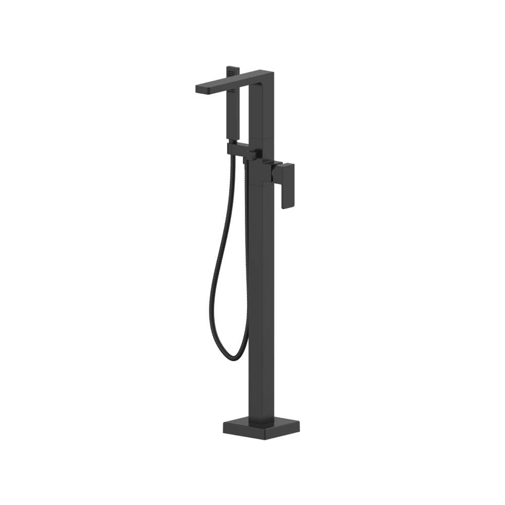 Isenberg By Flusso - Freestanding Floor Mount Bathtub / Tub Filler With Hand Shower - Matte Black