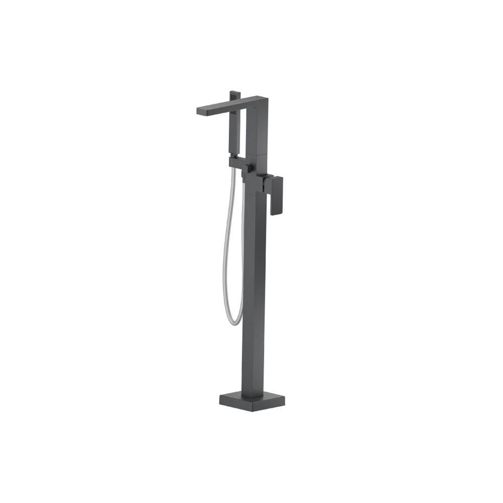 Isenberg By Flusso - Freestanding Floor Mount Bathtub / Tub Filler With Hand Shower - Rock Grey