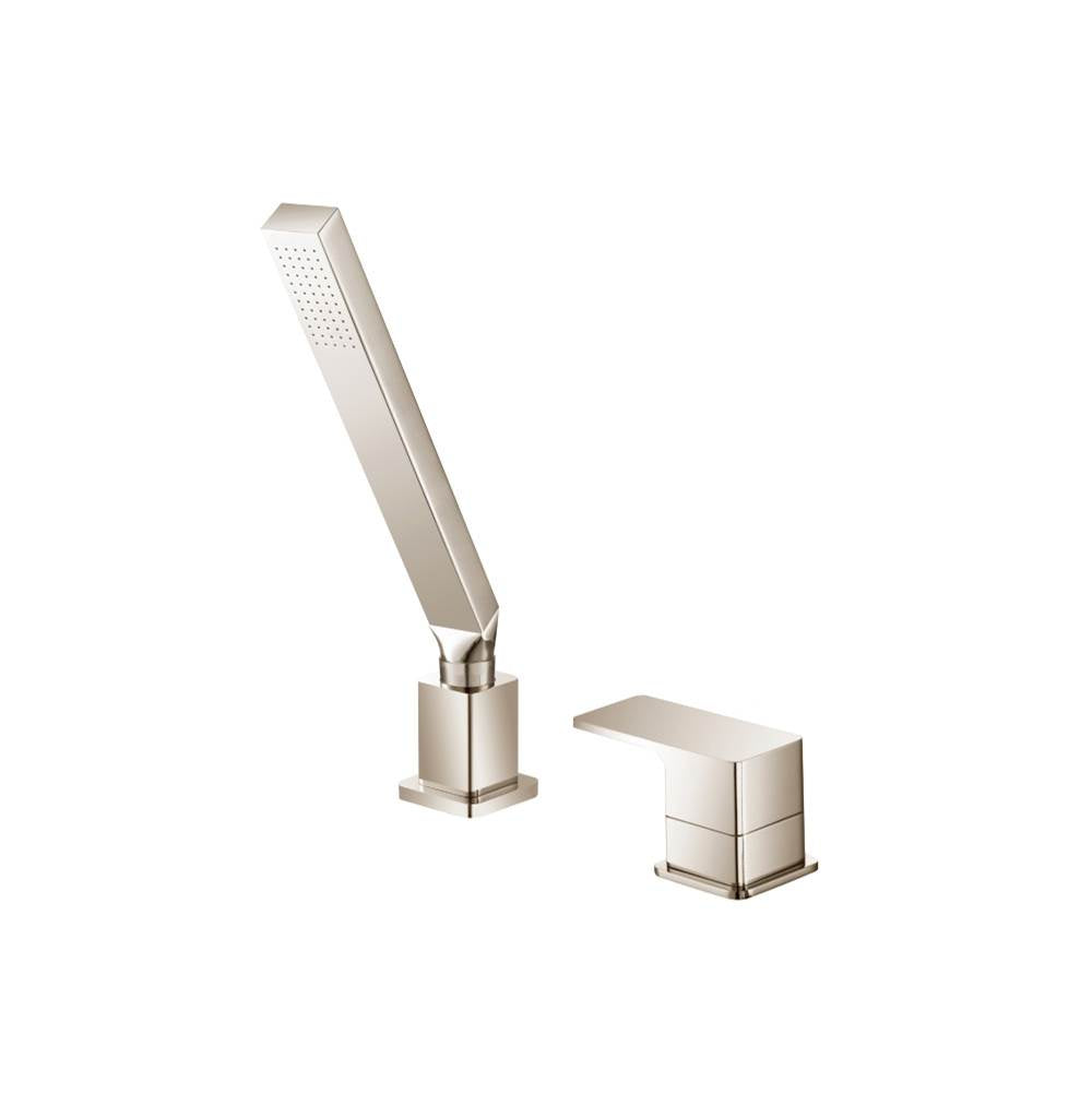 Isenberg By Flusso - Deck Diverter With Holder & Hose - Polished Nickel PVD