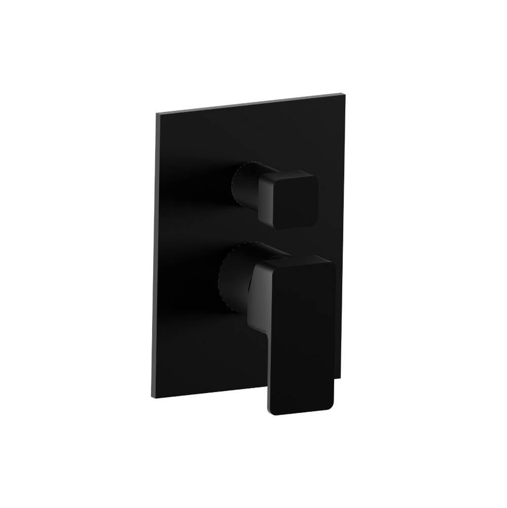 Isenberg By Flusso - Tub / Shower Trim With Pressure Balance Valve - 2-Output - Gloss Black