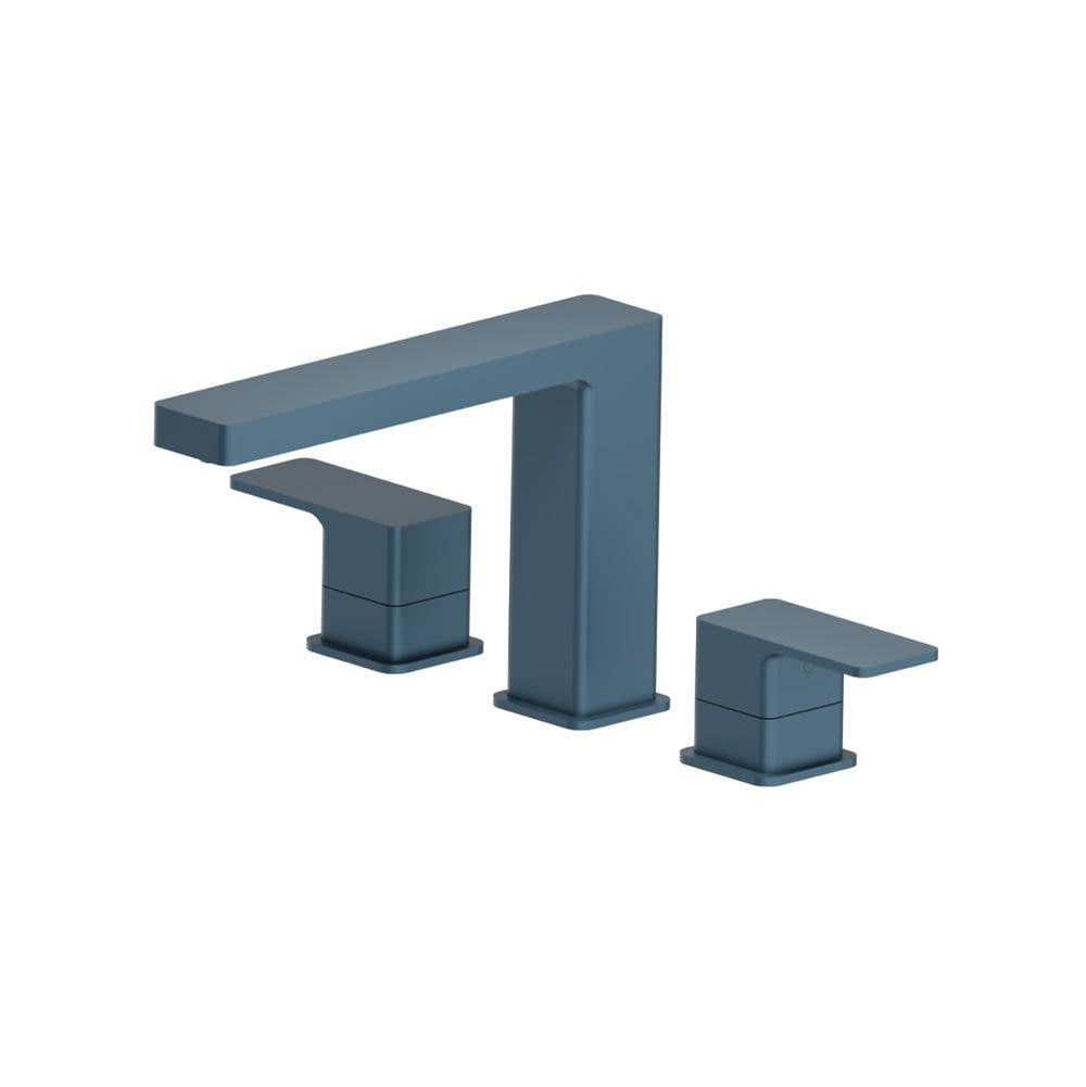 Isenberg By Flusso - 3 Hole Deck Mount Roman Tub Faucet - Blue Platinum