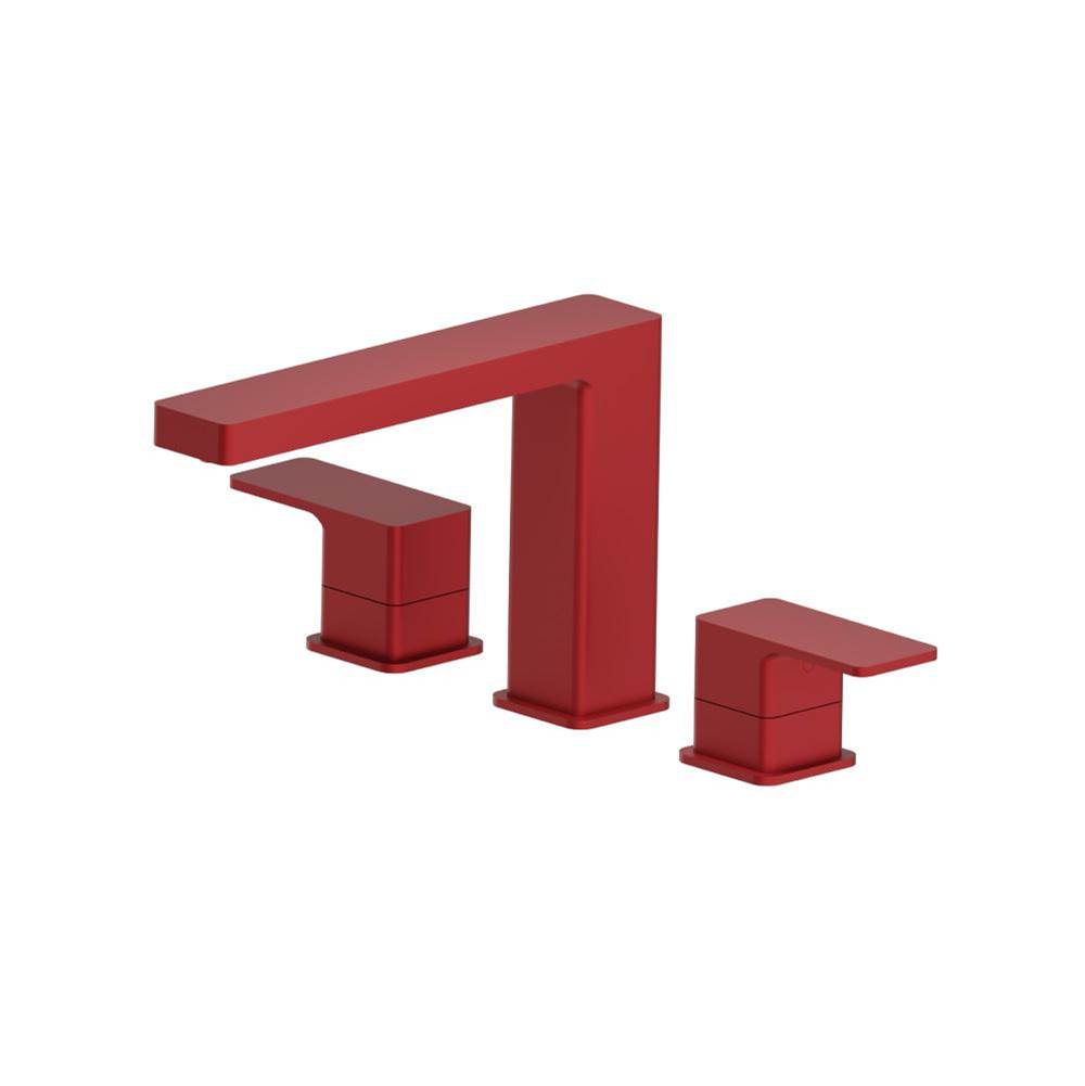 Isenberg By Flusso - 3 Hole Deck Mount Roman Tub Faucet - Deep Red