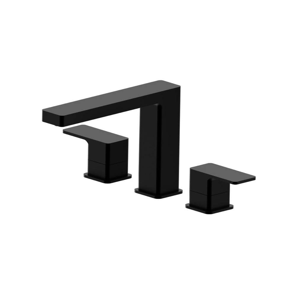 Isenberg By Flusso - 3 Hole Deck Mount Roman Tub Faucet - Gloss Black