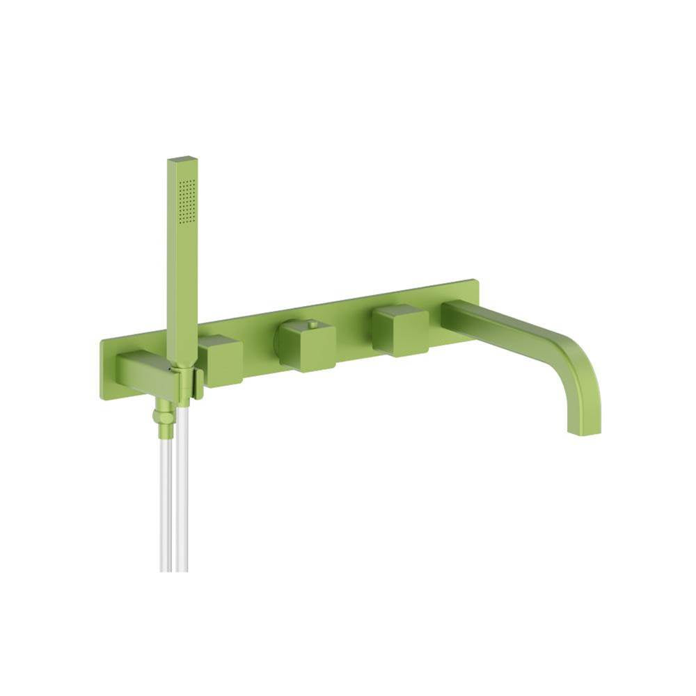 Isenberg By Flusso - Wall Mount Tub Filler With Hand Shower - Isenberg Green