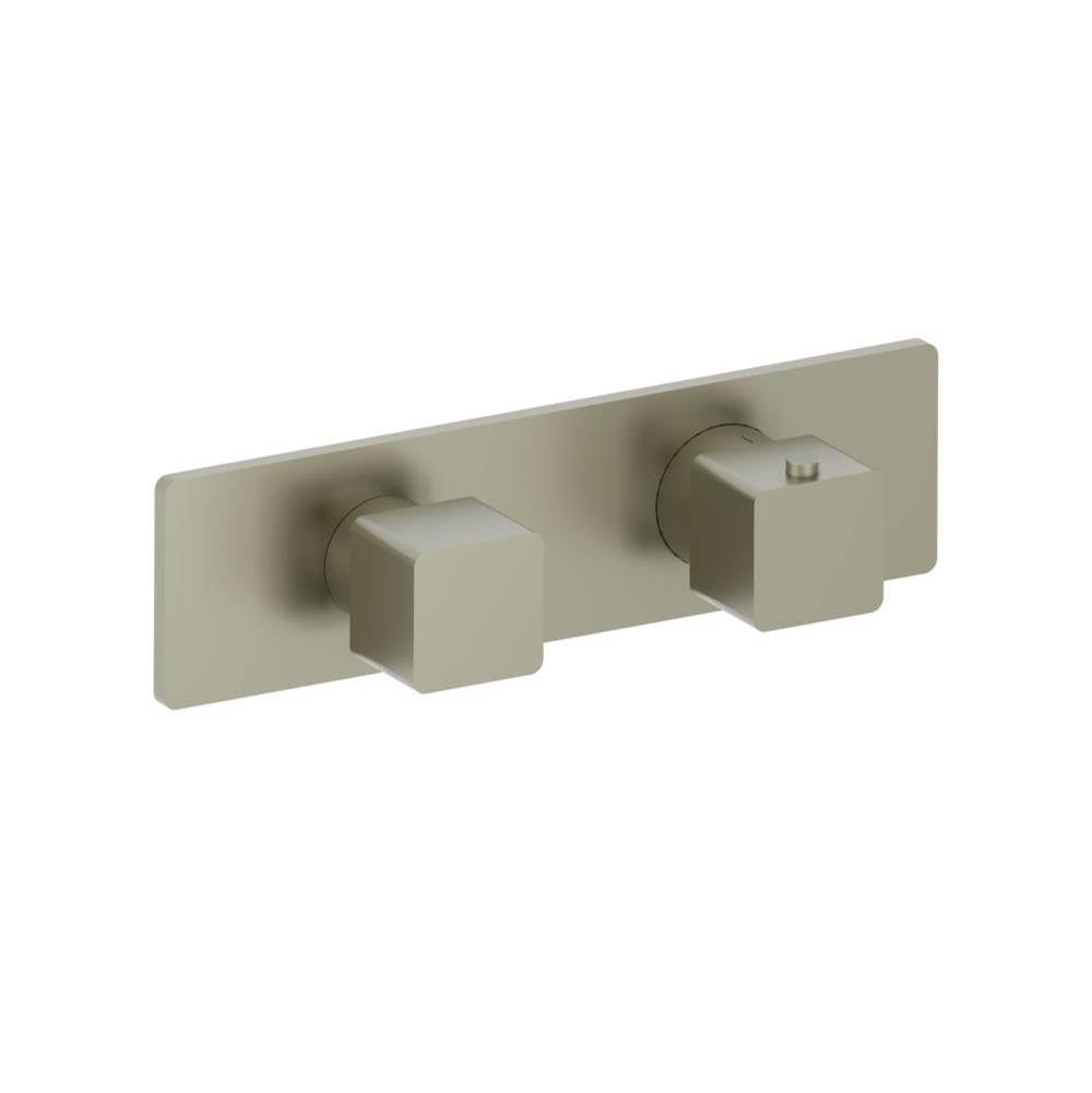Isenberg By Flusso - 3/4'' Horizontal Thermostatic Shower Valve % Trim - 1 Ouptut - Light Verde