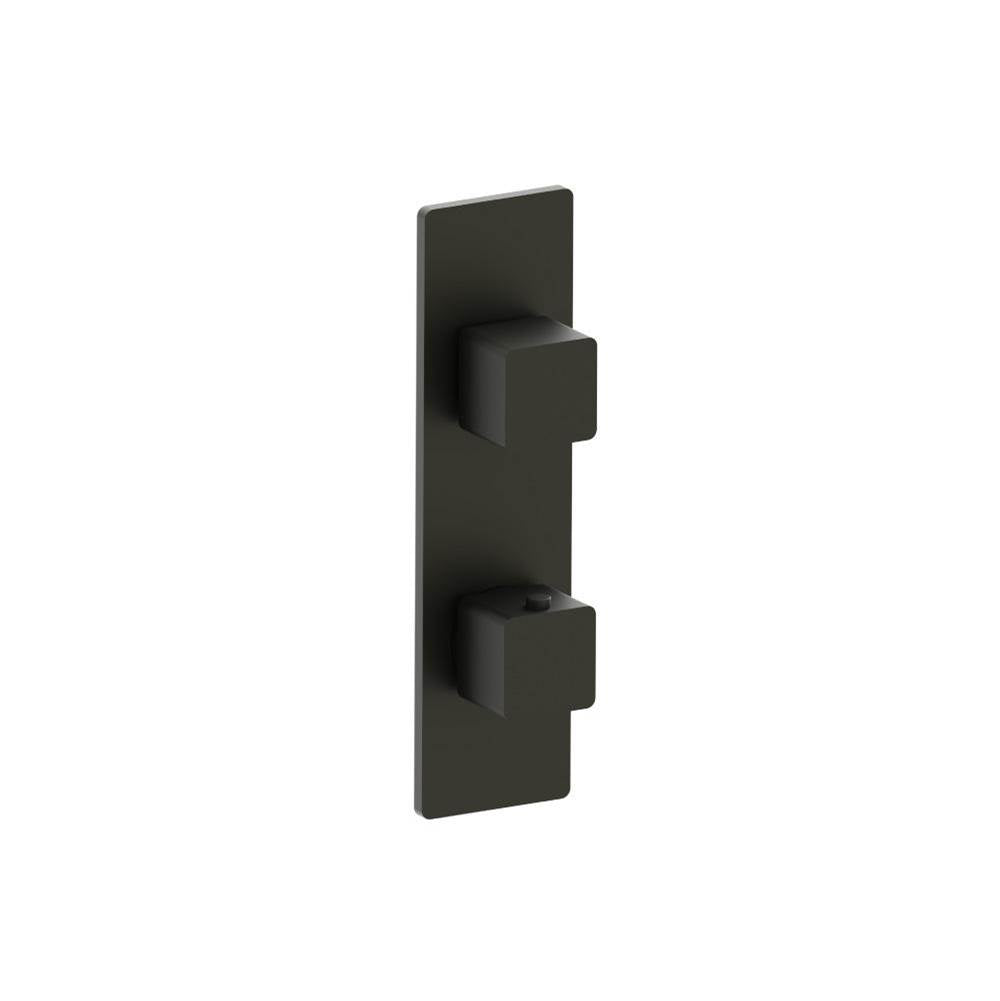 Isenberg By Flusso - 3/4'' Horizontal Thermostatic Shower Valve & Trim - 1- Output - Dark Green