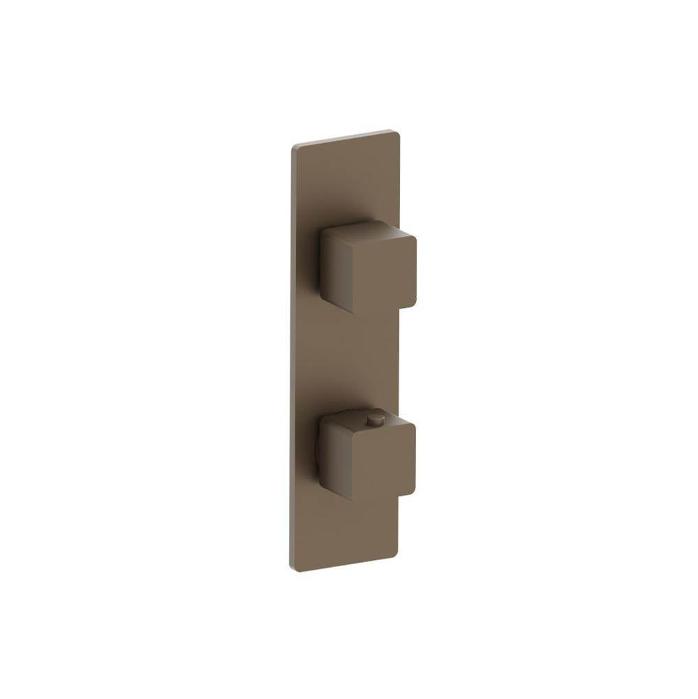 Isenberg By Flusso - 3/4'' Horizontal Thermostatic Shower Valve & Trim - 1- Output - Dark Tan