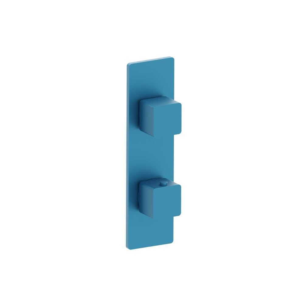 Isenberg By Flusso - 3/4'' Horizontal Thermostatic Shower Valve & Trim - 1- Output - Sky Blue