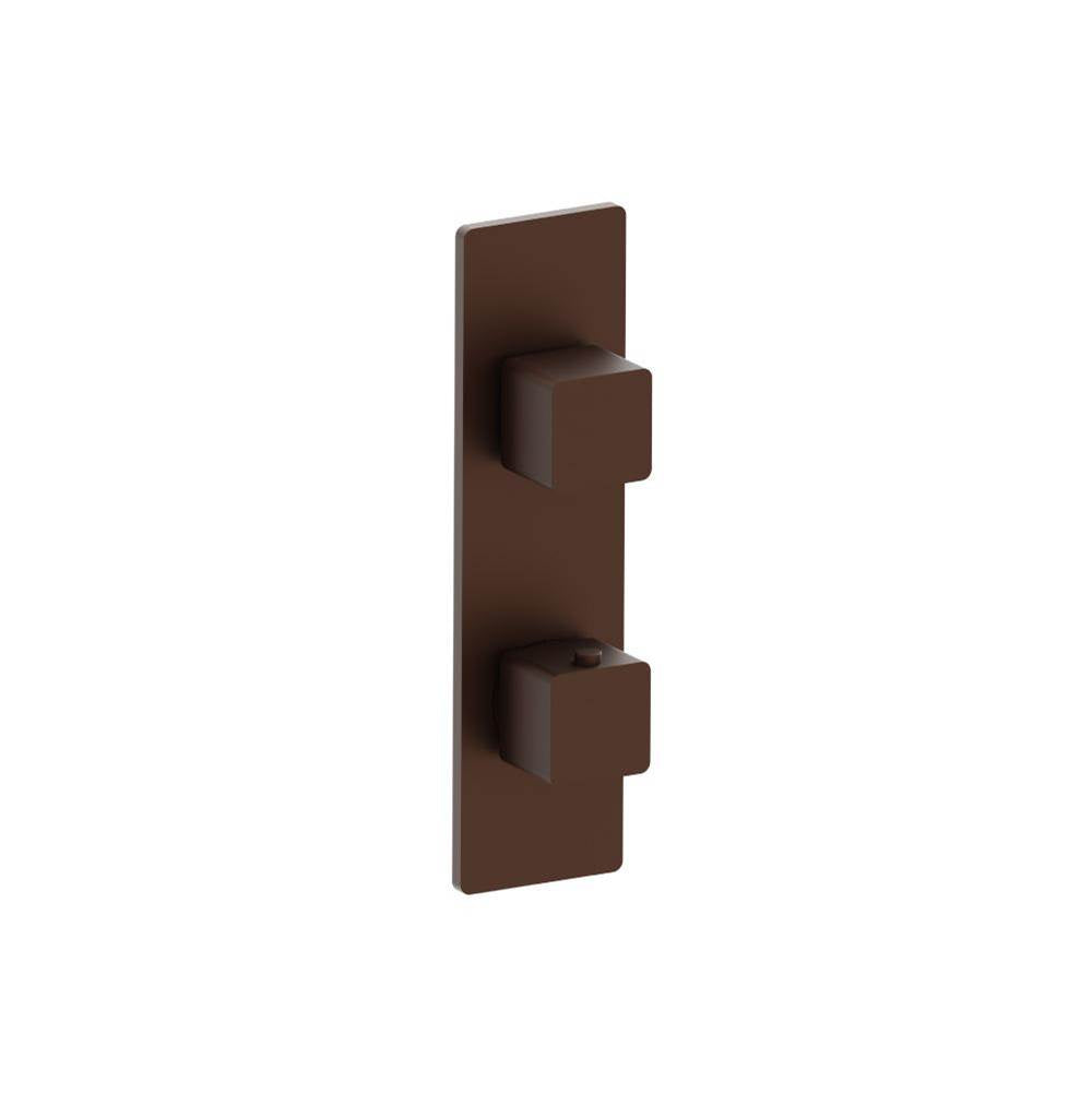 Isenberg By Flusso - 3/4'' Horizontal Thermostatic Shower Valve & Trim - 1- Output - Vortex Brown