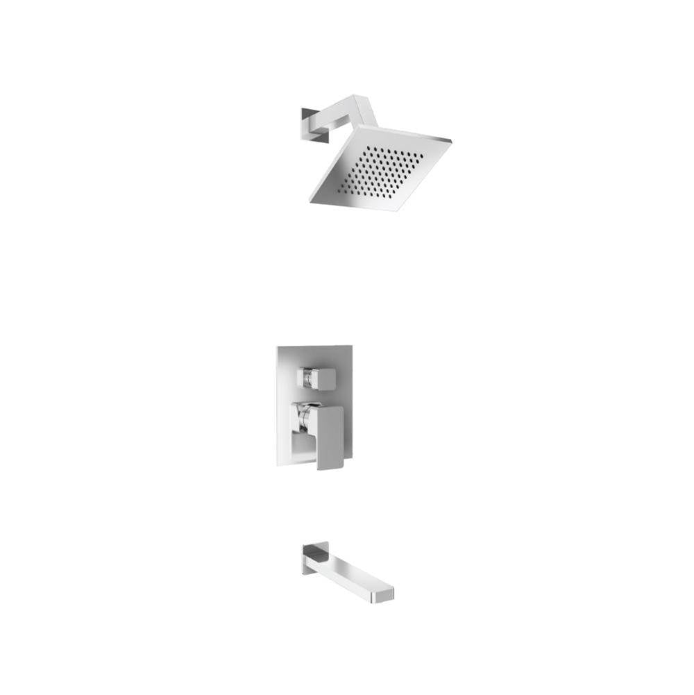 Isenberg By Flusso - Two Output Shower Set With Shower Head And Tub Spout - Satin Brass PVD
