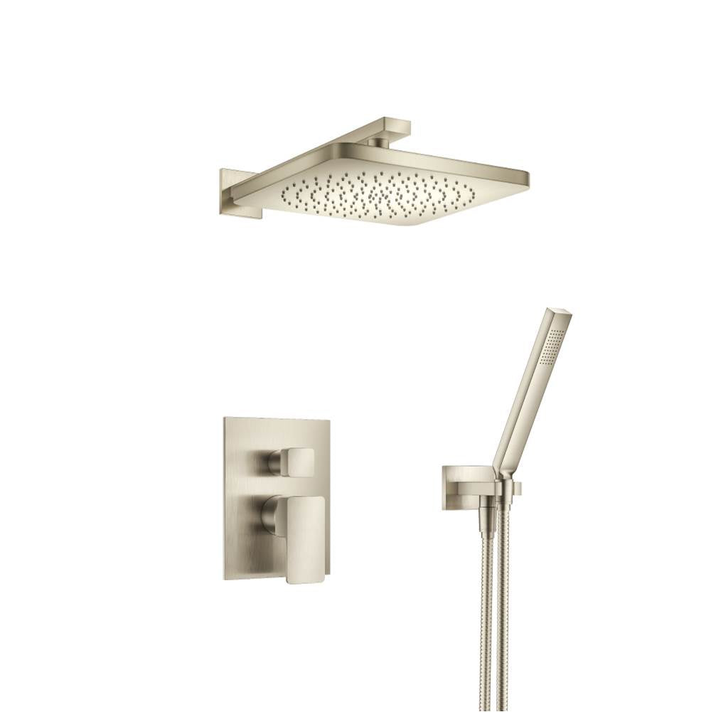 Isenberg By Flusso - Two Output Shower Set With Shower Head And Hand Held - Brushed Nickel PVD