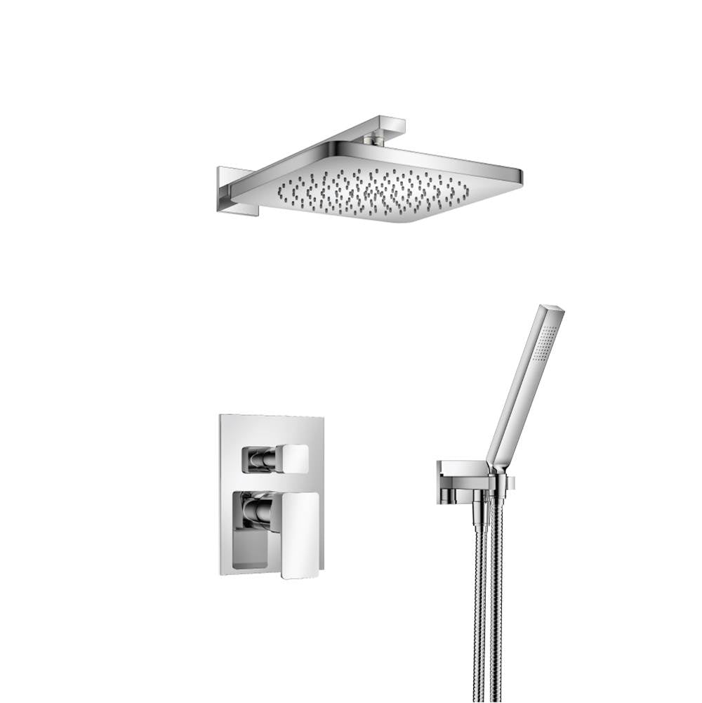 Isenberg By Flusso - Two Output Shower Set With Shower Head And Hand Held - Chrome