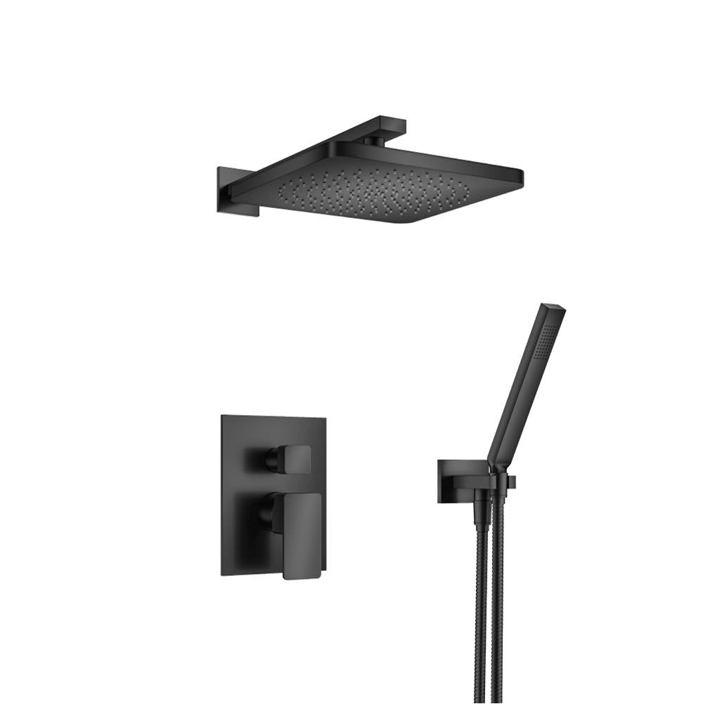 Isenberg By Flusso - Two Output Shower Set With Shower Head And Hand Held - Matte Black