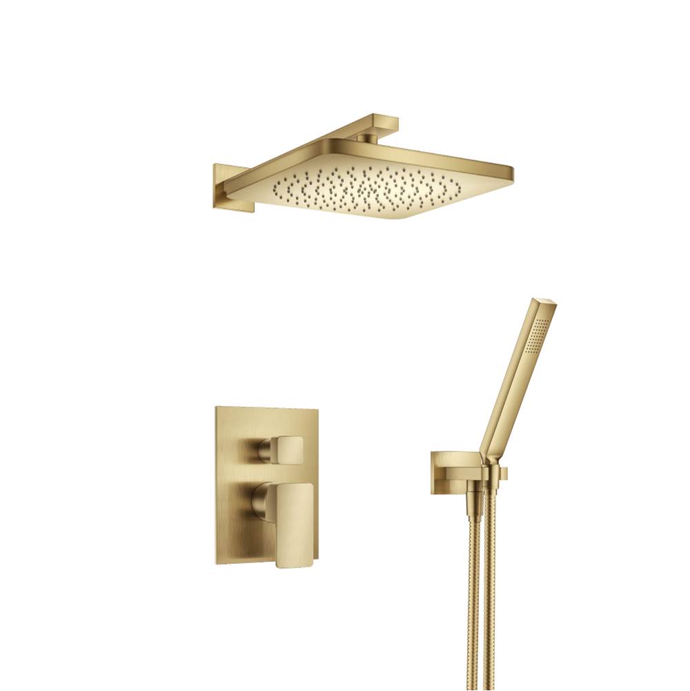 Isenberg By Flusso - Two Output Shower Set With Shower Head And Hand Held - Satin Brass PVD