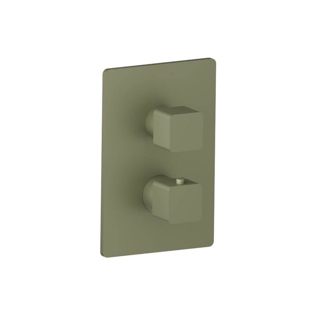 Isenberg By Flusso - 3/4'' Thermostatic Shower Valve & Trim - 1 Output - Army Green