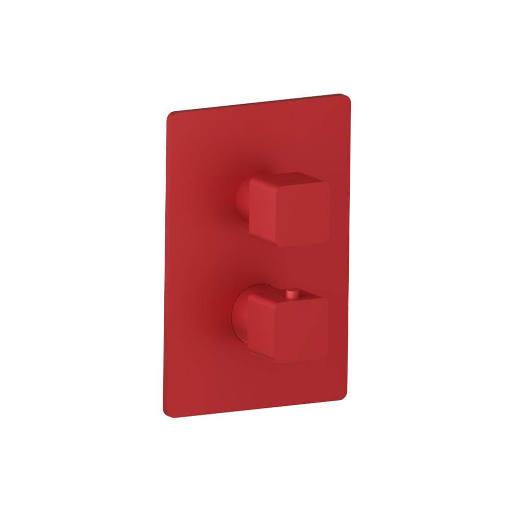 Isenberg By Flusso - 3/4'' Thermostatic Shower Valve & Trim - 1 Output - Deep Red