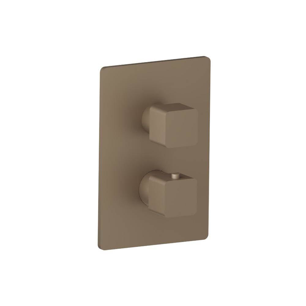 Isenberg By Flusso - 3/4'' Thermostatic Shower Valve & Trim - 1 Output - Dark Tan