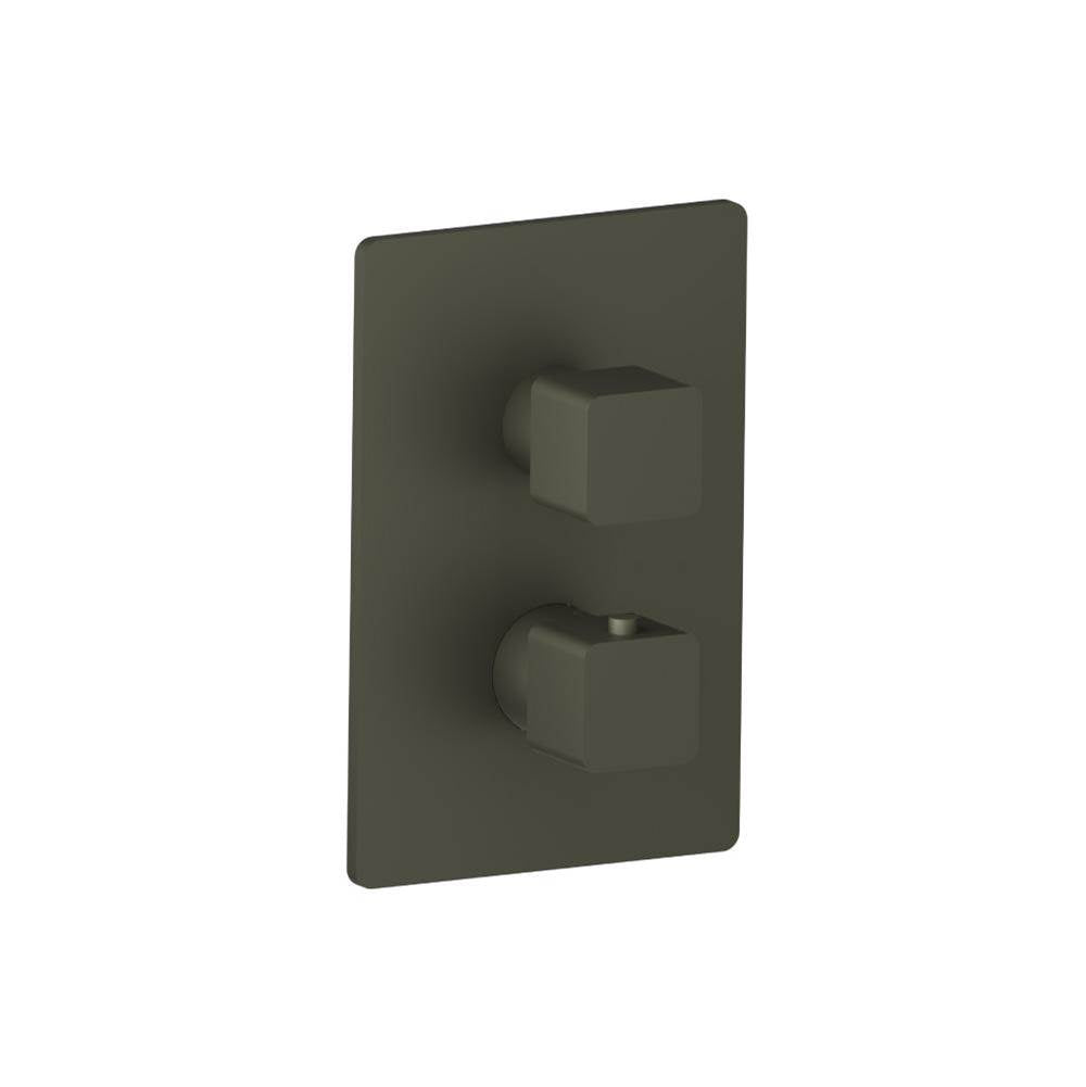 Isenberg By Flusso - 3/4'' Thermostatic Shower Valve & Trim - 1 Output - Gun Metal Grey