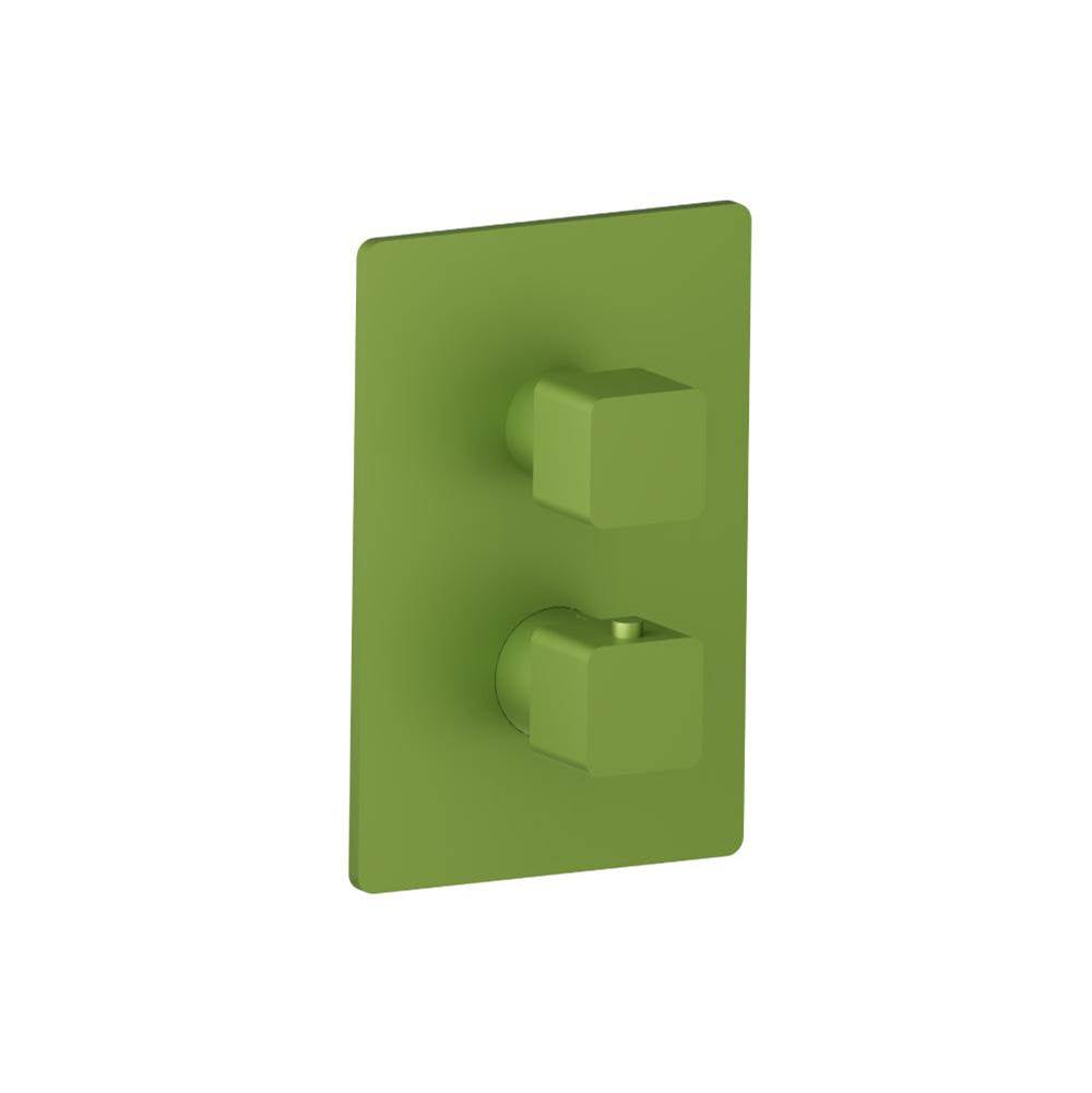 Isenberg By Flusso - 3/4'' Thermostatic Shower Valve & Trim - 1 Output - Isenberg Green