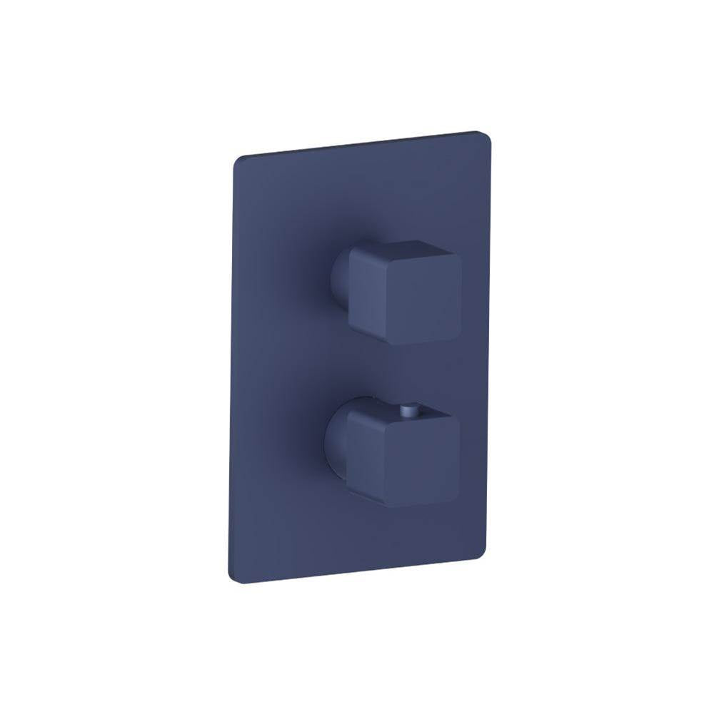 Isenberg By Flusso - 3/4'' Thermostatic Shower Valve & Trim - 1 Output - Navy Blue