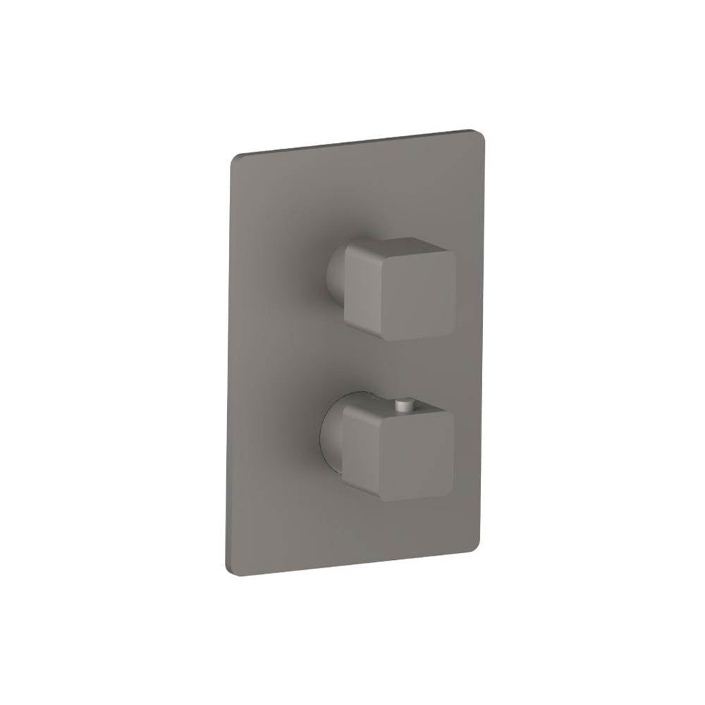 Isenberg By Flusso - 3/4'' Thermostatic Shower Valve & Trim - 1 Output - Steel Grey