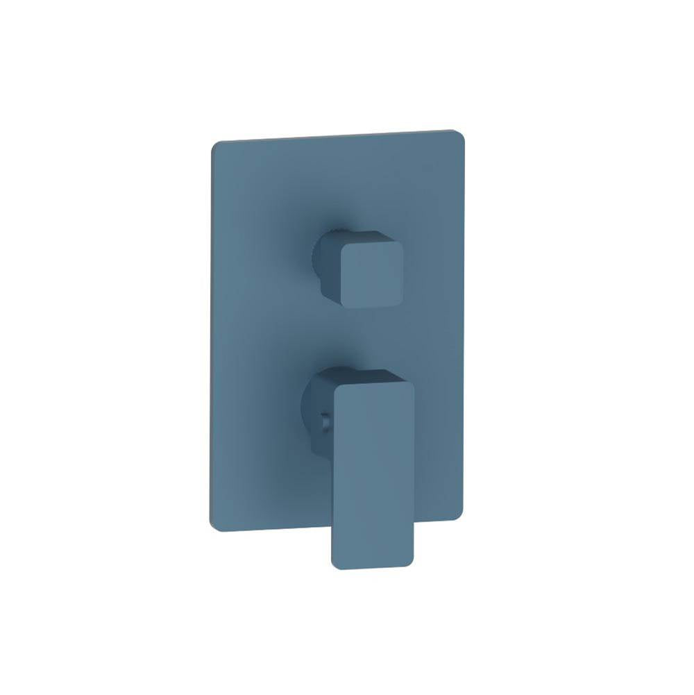 Isenberg By Flusso - 3/4'' Thermostatic Shower Valve With Trim - 1 Output - Blue Platinum