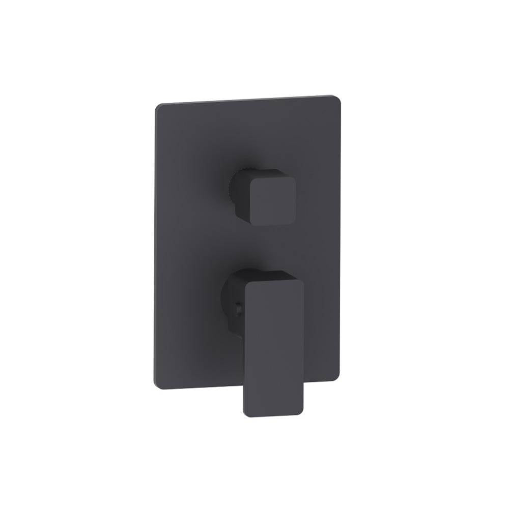 Isenberg By Flusso - 3/4'' Thermostatic Shower Valve With Trim - 1 Output - Dark Grey