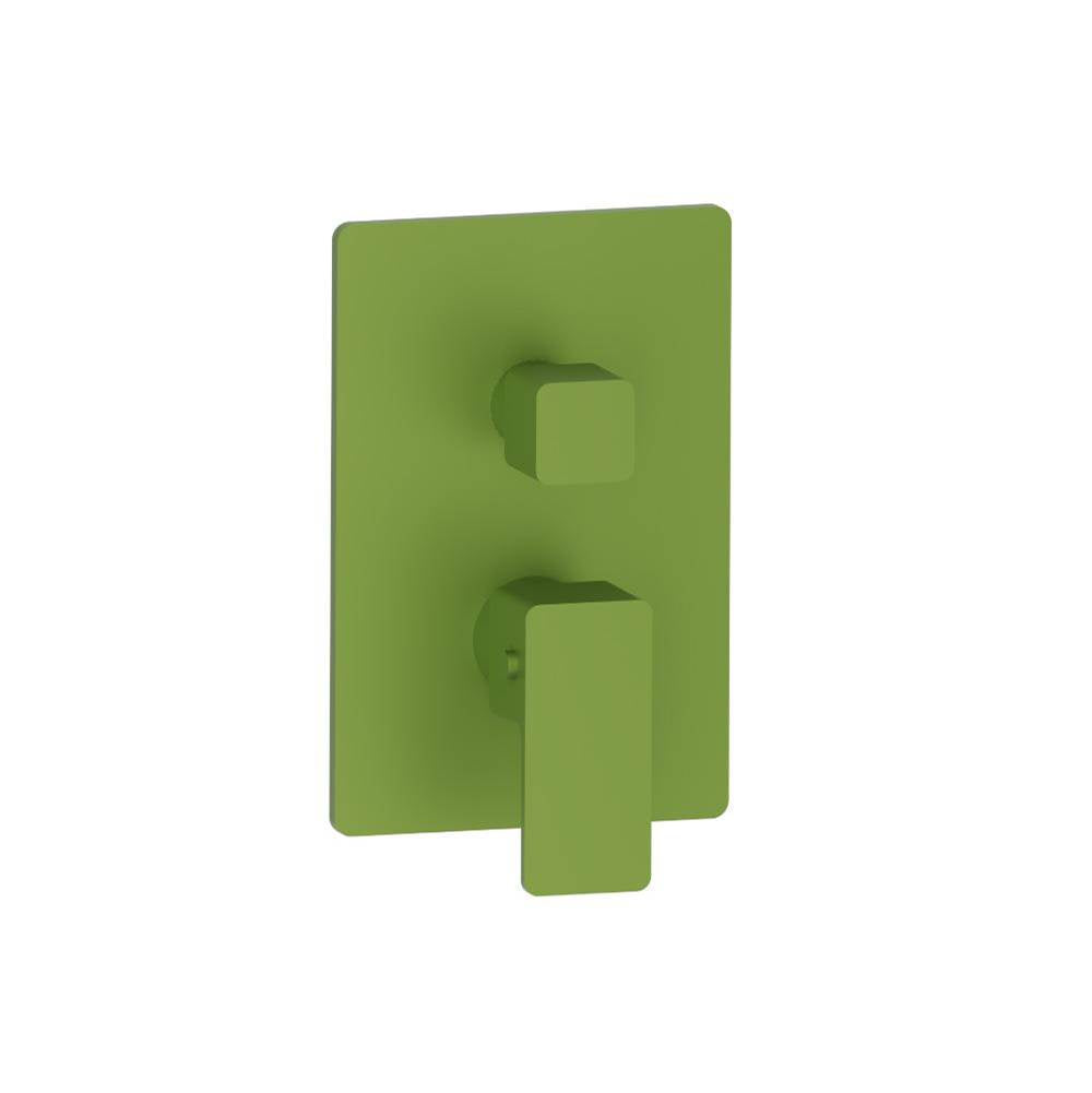 Isenberg By Flusso - 3/4'' Thermostatic Shower Valve With Trim - 1 Output - Isenberg Green
