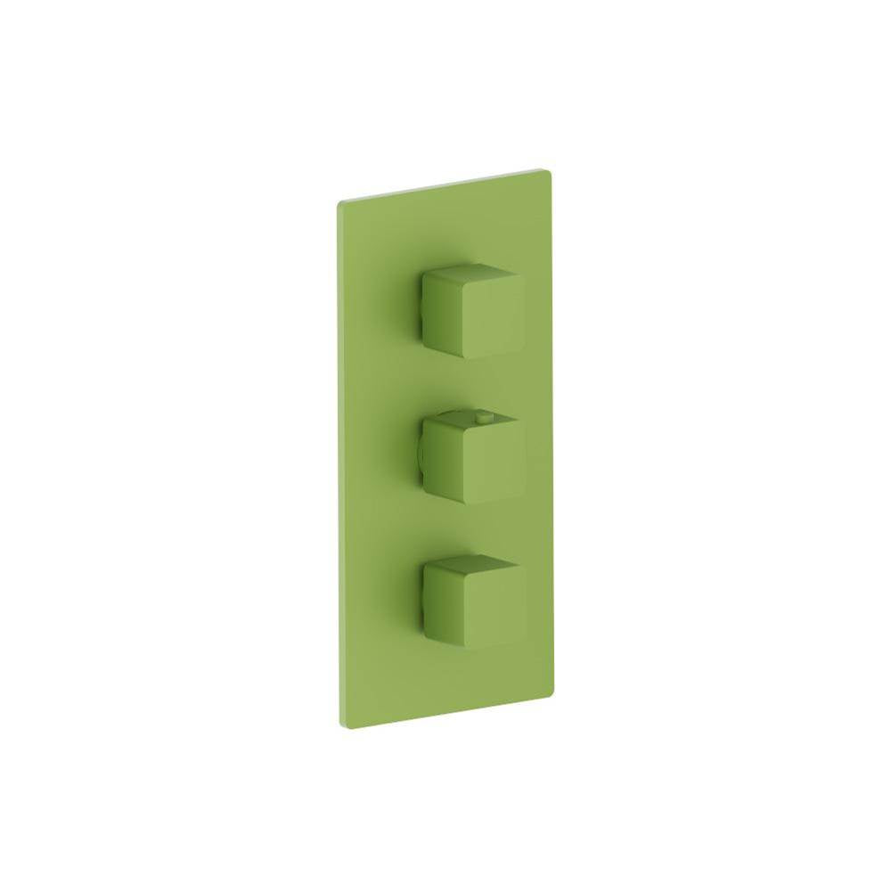 Isenberg By Flusso - 3/4'' Thermostatic Valve and Trim - 2 Outputs - Isenberg Green