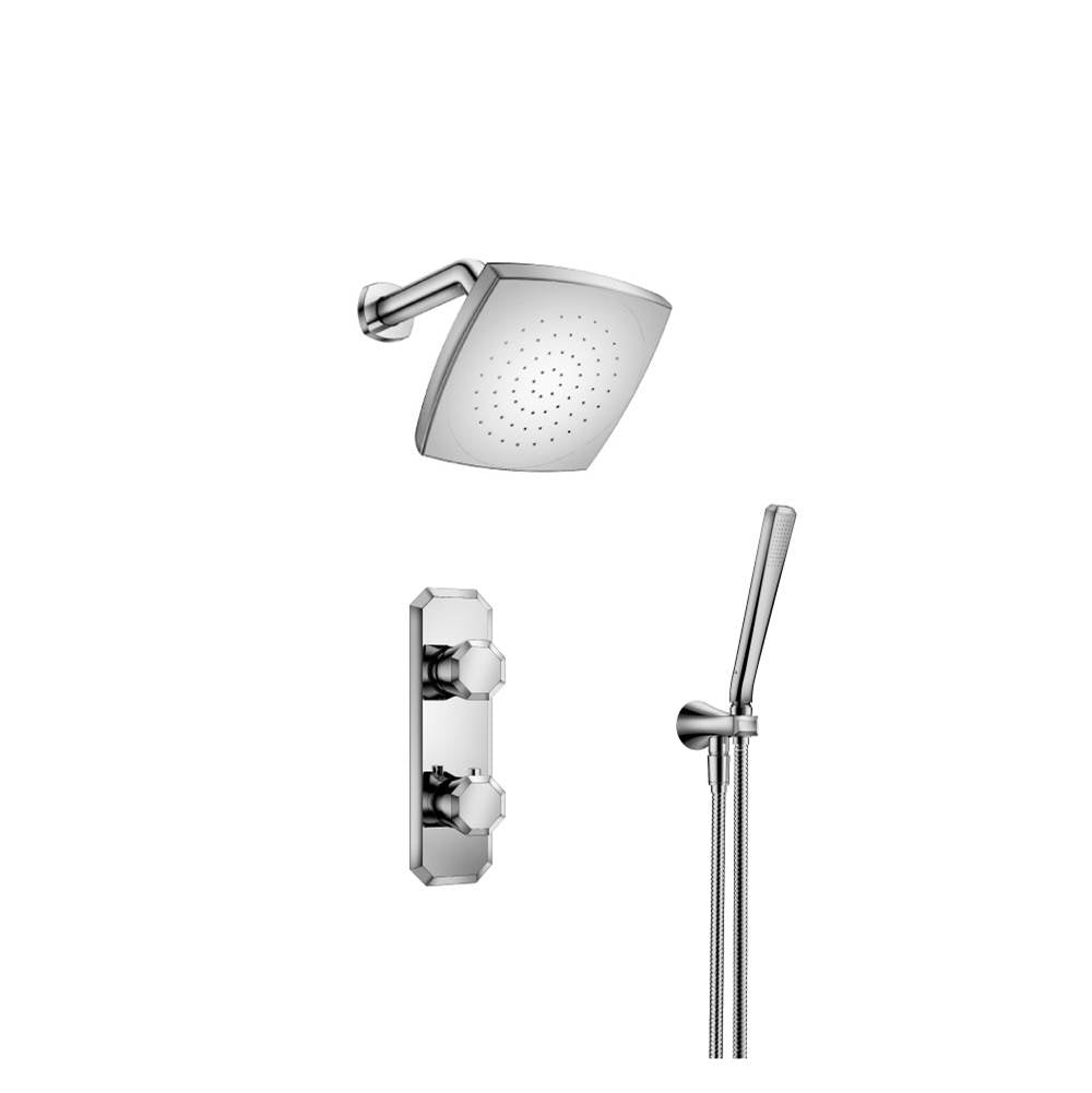 Isenberg By Flusso - Two Output Shower Set With Shower Head And Hand Held - Chrome