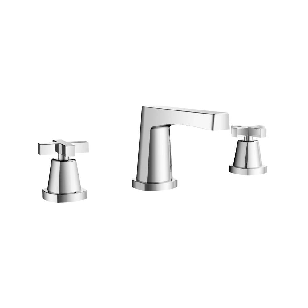 Isenberg By Flusso - Three Hole 8'' Widespread Two Handle Bathroom Faucet - Polished Nickel PVD