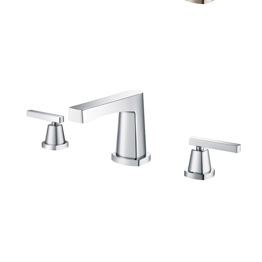 Isenberg By Flusso - Three Hole 8'' Widespread Two Handle Bathroom Faucet - Chrome