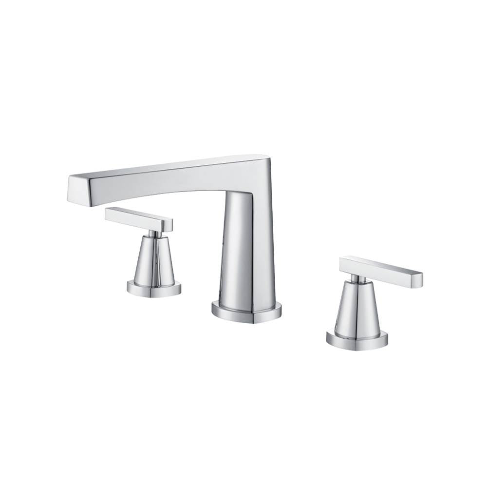 Isenberg By Flusso - 3 Hole Deck Mount Roman Tub Faucet - Chrome