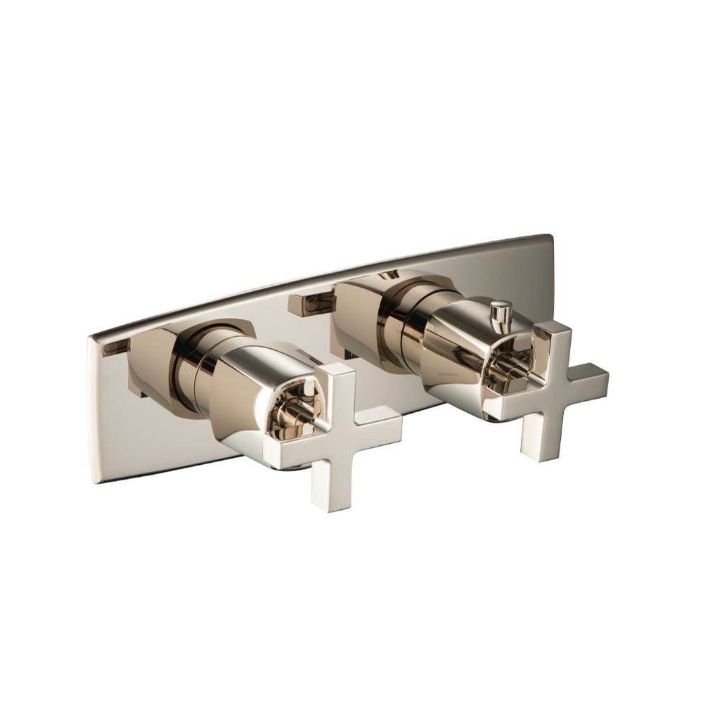 Isenberg By Flusso - 3/4'' Horizontal Thermostatic Shower Valve % Trim - 1 Ouptut - Polished Nickel PVD
