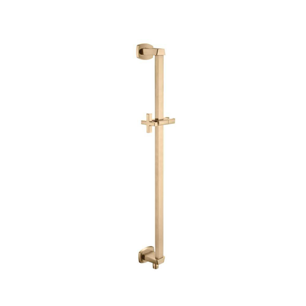 Isenberg By Flusso - Shower Slide Bar With Integrated Wall Elbow - Brushed Bronze Pvd