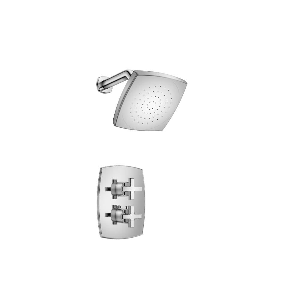 Isenberg By Flusso - Single Output Shower Set With Shower Head And Arm - Chrome