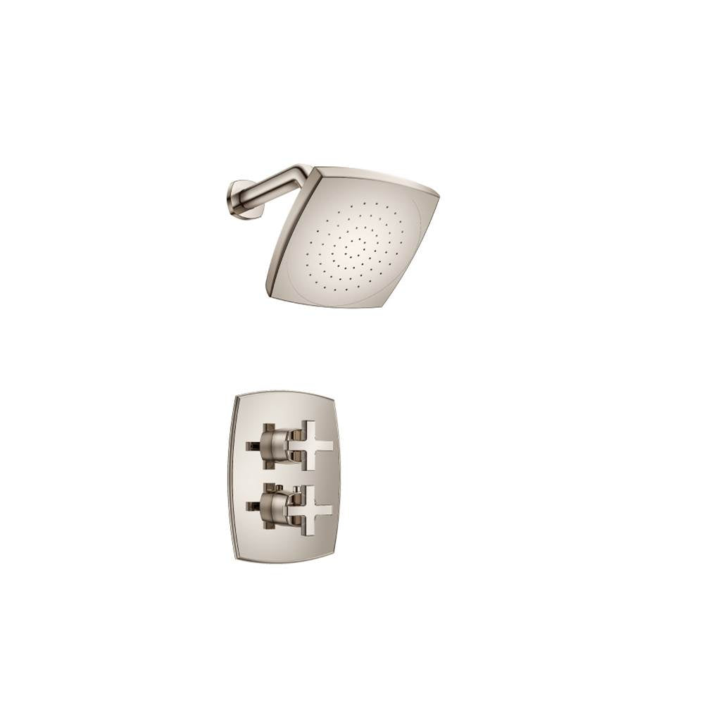 Isenberg By Flusso - Single Output Shower Set With Shower Head And Arm - Polished Nickel PVD