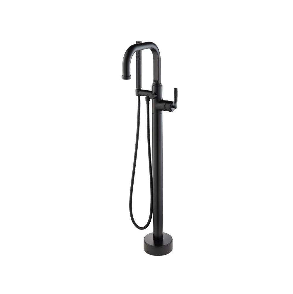 Isenberg By Flusso - Freestanding Floor Mount Bathtub / Tub Filler With Hand Shower - Matte Black
