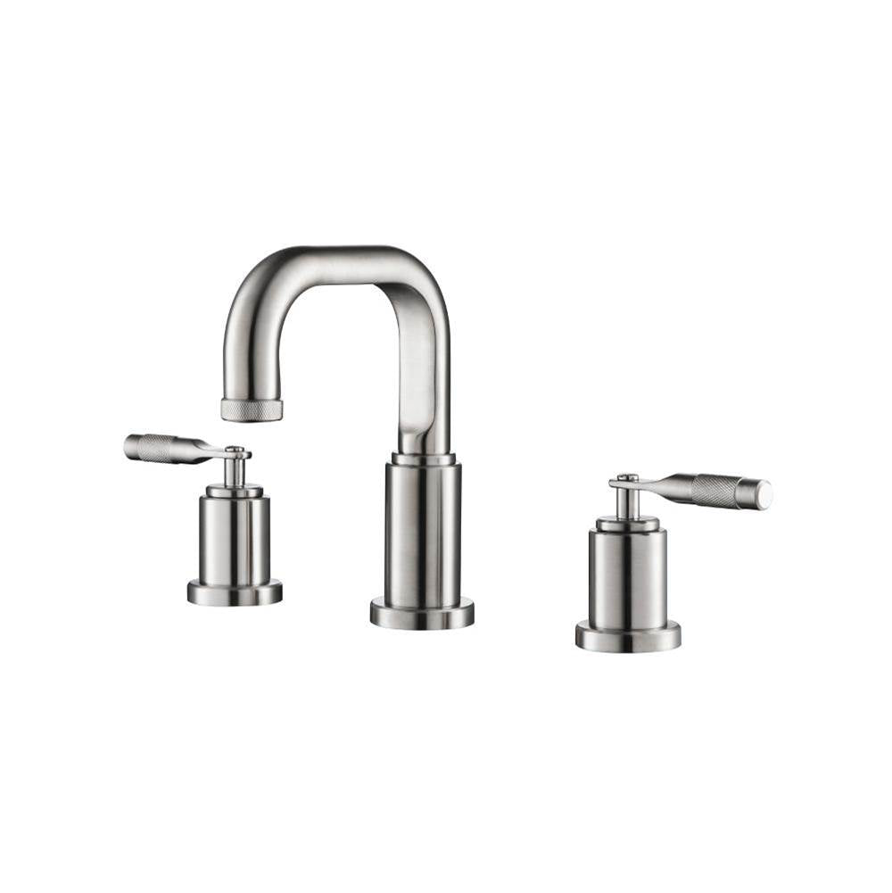 Isenberg By Flusso - Three Hole 8'' Widespread Two Handle Bathroom Faucet - Brushed Nickel PVD