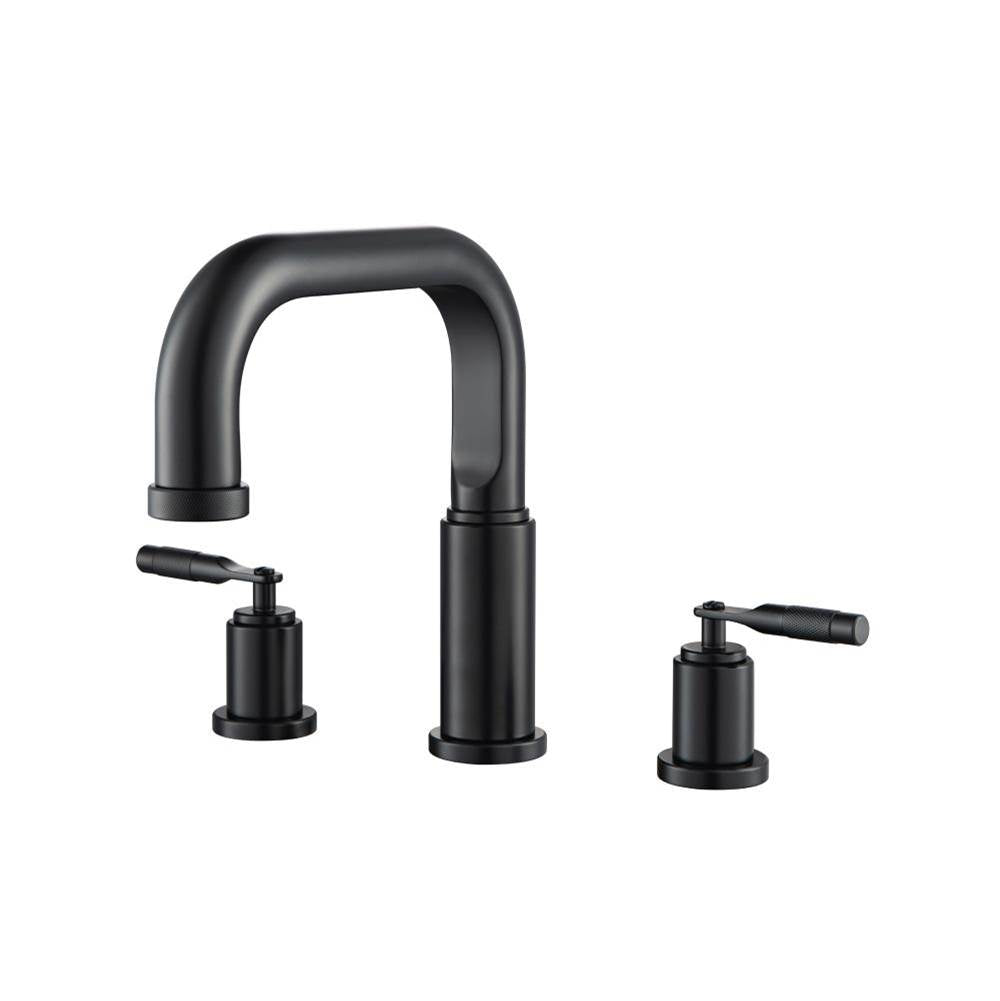 Isenberg By Flusso - 3 Hole Deck Mount Roman Tub Faucet - Matte Black