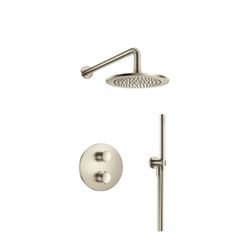 Isenberg By Flusso - Two Output Shower Set With Shower Head And Hand Held - Brushed Nickel PVD