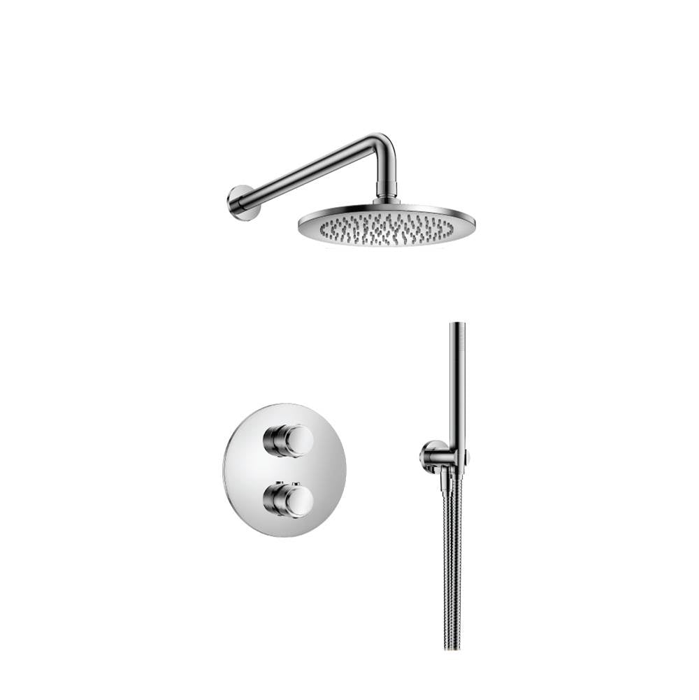 Isenberg By Flusso - Two Output Shower Set With Shower Head And Hand Held - Chrome